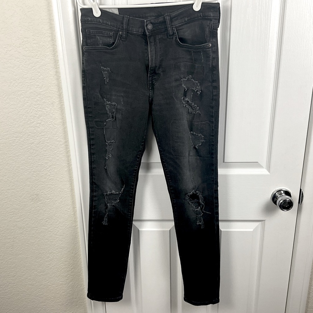 Pre-loved Men’s &Denim (by H&M) Skinny Coupe Moulante Black Jeans 32 x 32